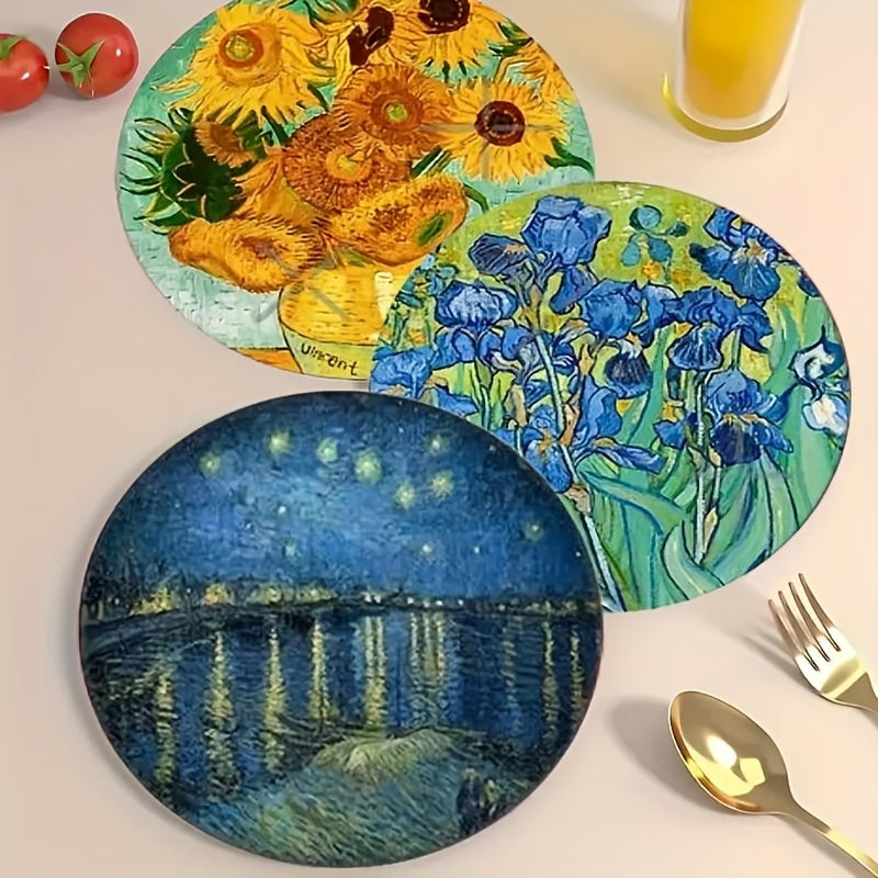 6pcs Sous-verres en Bois VAN GOGH 4