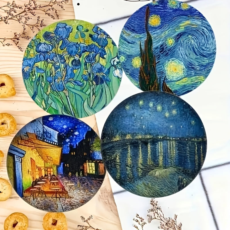 6pcs Sous-verres en Bois VAN GOGH