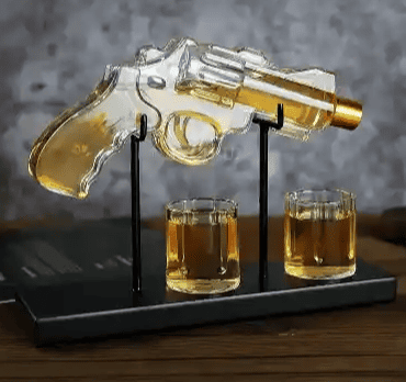 Revolver Shaped Glass Carafe