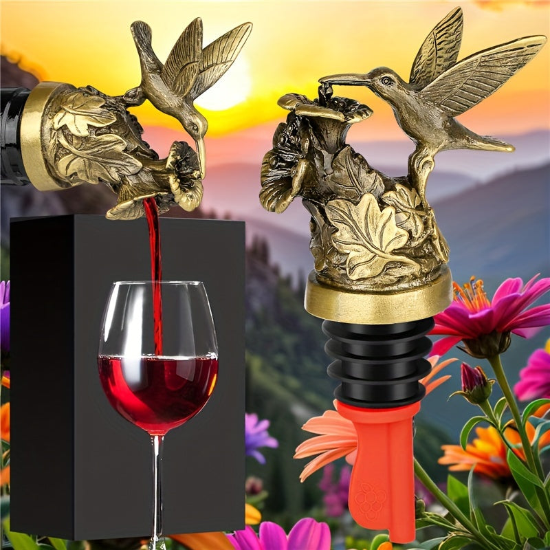 Ensemble Verseur et Bouchon à Vin COLIBRI oiseau